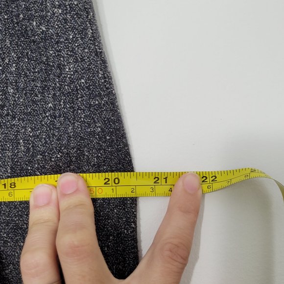 Le Grenier A-Line Knee Skirt Heathered Gray Herringbone Lined Stretch Womens 11 - Picture 11 of 12